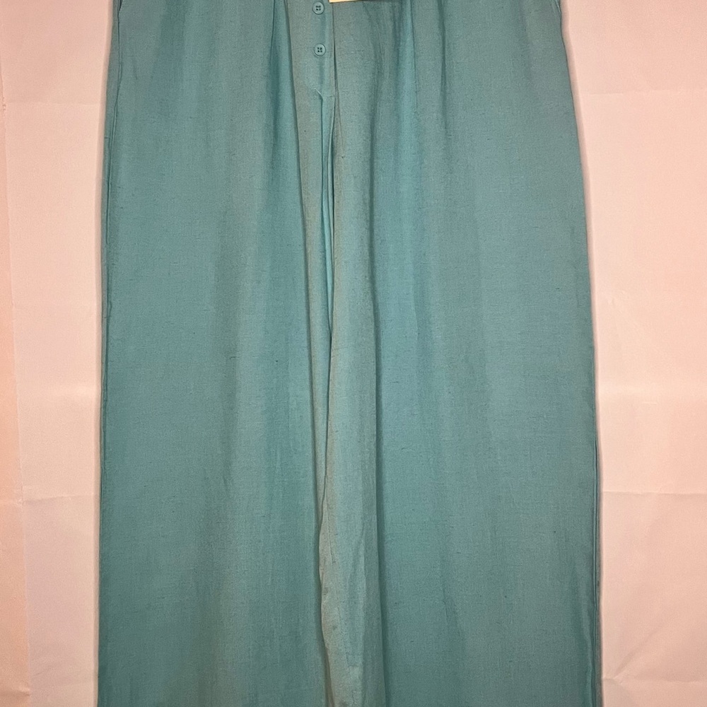 Daily Drills Wide-Leg Pants in Light Blue Flowy Resortwear - Picture 10 of 11